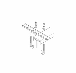 [B-100-BR9A] STEEL BRACKET - 14 HOLES - 21''